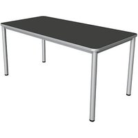 Kerkmann Prime Schreibtisch anthrazit rechteckig, 4-Fuß-Gestell silber 160,0 x 80,0 cm von Kerkmann