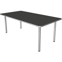 Kerkmann Prime Schreibtisch anthrazit rechteckig, 4-Fuß-Gestell silber 200,0 x 100,0 cm von Kerkmann