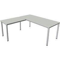 Kerkmann Prime Schreibtisch lichtgrau L-Form, 6-Fuß-Gestell silber 180,0 x 180,0 cm Kerkmann Prime Schreibtisch lichtgrau L-Form, 6-Fuß-Gestell silber 180,0 x 180,0 cm von Kerkmann