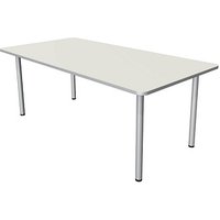 Kerkmann Prime Schreibtisch weiß rechteckig, 4-Fuß-Gestell silber 200,0 x 100,0 cm Kerkmann Prime Schreibtisch weiß rechteckig, 4-Fuß-Gestell silber 200,0 x 100,0 cm von Kerkmann