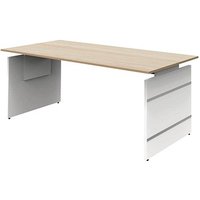 Kerkmann Priola höhenverstellbarer Schreibtisch ahorn rechteckig, Wangen-Gestell weiß 180,0 x 80,0 cm Kerkmann Priola höhenverstellbarer Schreibtisch ahorn rechteckig, Wangen-Gestell weiß 180,0 x 80,0 cm von Kerkmann