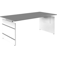 Kerkmann Priola höhenverstellbarer Schreibtisch grafit rechteckig, Wangen-Gestell weiß 180,0 x 80,0 cm Kerkmann Priola höhenverstellbarer Schreibtisch grafit rechteckig, Wangen-Gestell weiß 180,0 x 80,0 cm von Kerkmann