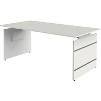 Kerkmann Priola höhenverstellbarer Schreibtisch weiß rechteckig, Wangen-Gestell weiß 180,0 x 80,0 cm Kerkmann Priola höhenverstellbarer Schreibtisch weiß rechteckig, Wangen-Gestell weiß 180,0 x 80,0 cm von Kerkmann