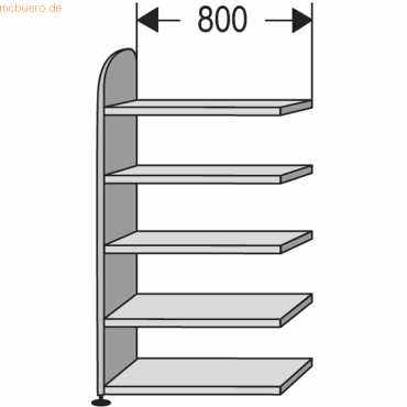 Kerkmann Regalfeld Büroregal Dante mit Rückwand BXHxT 800x1900x325mm w Kerkmann Regalfeld Büroregal Dante mit Rückwand BXHxT 800x1900x325mm w von Kerkmann