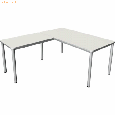 Kerkmann Schreibtisch + Anbautisch Prime 160x80/100x60cm weiß von Kerkmann