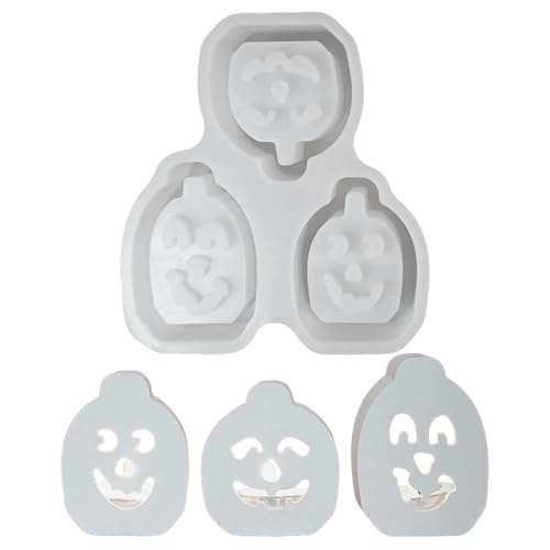 Kertaym 3D Halloween Kürbis Gießform Silikonform Kerzenhalter Teelichthalter Für Herbstdeko & Kerzenherstellung Mit Kristallklaren Texturen Und 100+ Wiederverwendungen von Kertaym
