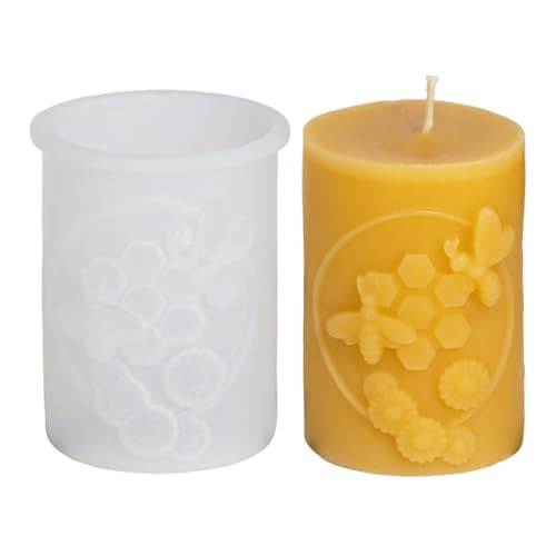 Kertaym Bienenförmige Silikonformen Kerzengießform Honeycomb Design Zylinderform Für Bienwachskerzen Sojawachs Gips Epoxidharz Handwerk DIY Kerzenherstellung (A) von Kertaym