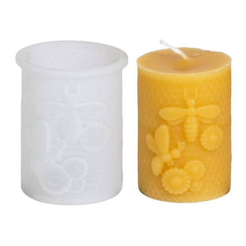 Kertaym Bienenförmige Silikonformen Kerzengießform Honeycomb Design Zylinderform Für Bienwachskerzen Sojawachs Gips Epoxidharz Handwerk DIY Kerzenherstellung (B) von Kertaym