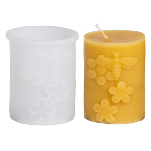 Kertaym Bienenförmige Silikonformen Kerzengießform Honeycomb Design Zylinderform Für Bienwachskerzen Sojawachs Gips Epoxidharz Handwerk DIY Kerzenherstellung (C) von Kertaym