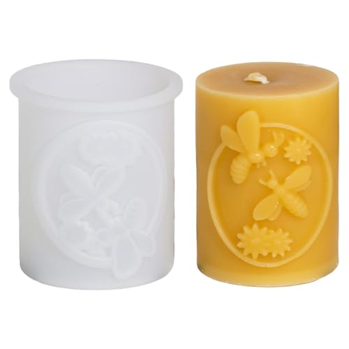 Kertaym Bienenförmige Silikonformen Kerzengießform Honeycomb Design Zylinderform Für Bienwachskerzen Sojawachs Gips Epoxidharz Handwerk DIY Kerzenherstellung (D) von Kertaym
