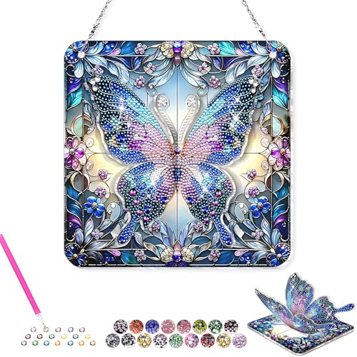 Kertaym Diamond Painting Schmetterling 20/30cm DIY Kit Schmetterling-Motiv Acryl PVC Diamond Art Erwachsene Zuhause Wanddekoration Glasmalerei Bastelset Kertaym Diamond Painting Schmetterling 20/30cm DIY Kit Schmetterling-Motiv Acryl PVC Diamond Art Erwachsene Zuhause Wanddekoration Glasmalerei Bastelset von Kertaym