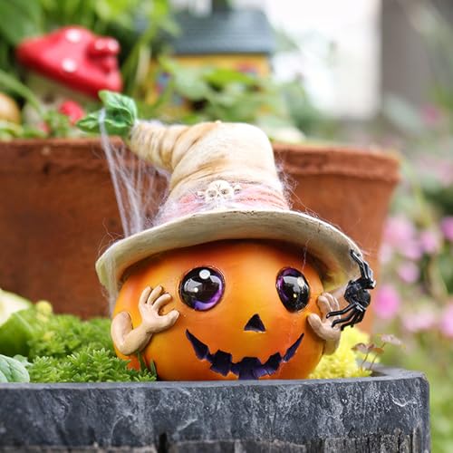 Kertaym Halloween Hut Kürbis Harz Ornament Tischschmuck Haus Party-Accessoire Für Thementische Und Saisonale Gestaltung von Kertaym