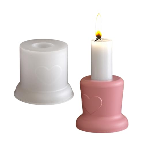 Kertaym Silikonform Kerzenhalter Gießform 6x6x5.1 cm Für Stabkerzen Und Teelichter Professionelle Kerzenherstellung Mit Hitzebeständigkeit Bis 220°C von Kertaym