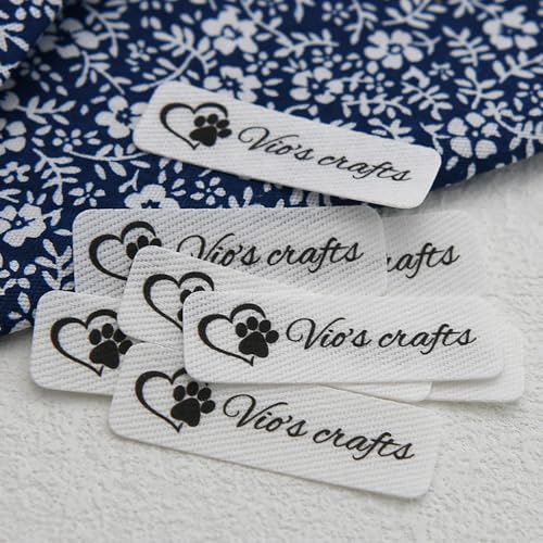 Individuelle Etiketten zum Aufbügeln, Baumwolle mit Logo oder Text, Nähetiketten für Stricksachen, individuelles personalisierbares Geschenk, 38 x 15 mm, 96 Stück Individuelle Etiketten zum Aufbügeln, Baumwolle mit Logo oder Text, Nähetiketten für Stricksachen, individuelles personalisierbares Geschenk, 38 x 15 mm, 96 Stück von Keruidian