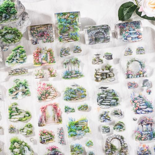 Scrapbooking Stickers Set,6 Rolls Bullet Journal Zubehör Stickers,Stone Scenery Themed PET Washi Tape Aesthetic Stickers Decorative for Journal Zubehör,Photo Album,Notebook,DIY(Stone Scenery Series) Scrapbooking Stickers Set,6 Rolls Bullet Journal Zubehör Stickers,Stone Scenery Themed PET Washi Tape Aesthetic Stickers Decorative for Journal Zubehör,Photo Album,Notebook,DIY(Stone Scenery Series) von Kesari
