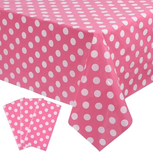 Kesfey Minnie Mouse Tischdecke, Einweg-Tischdecke, aus Kunststoff, wasserdicht, für Geburtstagsparty, 137 x 274 cm, Rosa, 3 Packungen Kesfey Minnie Mouse Tischdecke, Einweg-Tischdecke, aus Kunststoff, wasserdicht, für Geburtstagsparty, 137 x 274 cm, Rosa, 3 Packungen von Kesfey
