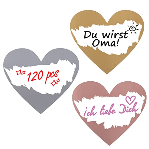 Kesote 120x Rubbellose Scratch Sticker Rubbel Etiketten Herz Rubbellos Aufkleber Gold Silber Rosegold für Überraschung, 7,5cm Kesote 120x Rubbellose Scratch Sticker Rubbel Etiketten Herz Rubbellos Aufkleber Gold Silber Rosegold für Überraschung, 7,5cm von Kesote