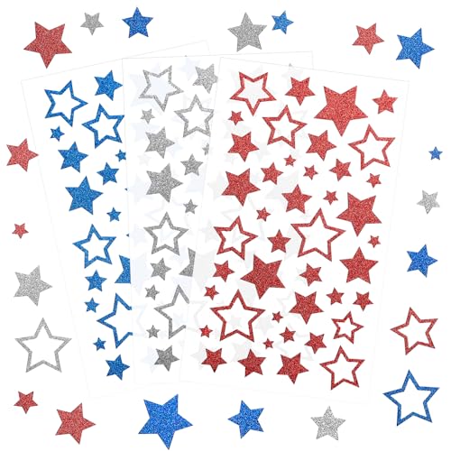 Kesote 378x Sticker Stern Aufkleber Glitzer Silber Etiketten Blau Weihnachtssticker Rot Selbstklebend zum Basteln für Weihnachten Deko Geschenk Kesote 378x Sticker Stern Aufkleber Glitzer Silber Etiketten Blau Weihnachtssticker Rot Selbstklebend zum Basteln für Weihnachten Deko Geschenk von Kesote