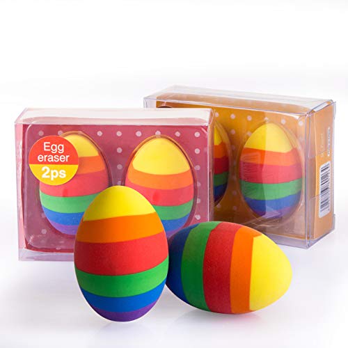 Kesote 4X Radiergummi Ostereier Radierer Deko Bunt für Ostern Geschenk Kinder Geburtstag Party Mitgebsel von Kesote