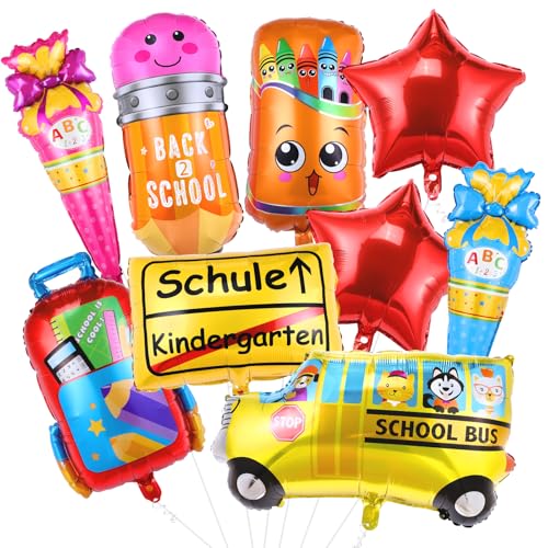 Kesote Einschulung Deko 9 PCS Luftballons Einschulung Mädchen Schulkind Schultüte Junge Folien Ballons Schulanfang Deko Luftballon Helium Schuleinführung Schulstart Kinder Kesote Einschulung Deko 9 PCS Luftballons Einschulung Mädchen Schulkind Schultüte Junge Folien Ballons Schulanfang Deko Luftballon Helium Schuleinführung Schulstart Kinder von Kesote