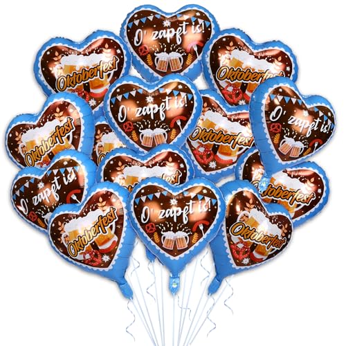Kesote Oktoberfest deko Luftballons 25 PCS Ballons O' Zapft is! Folienballon mit Lebkuchenherzen Motiv Bayrische Deko Set Bayern Party Helium Ballon Dekoration Kesote Oktoberfest deko Luftballons 25 PCS Ballons O' Zapft is! Folienballon mit Lebkuchenherzen Motiv Bayrische Deko Set Bayern Party Helium Ballon Dekoration von Kesote
