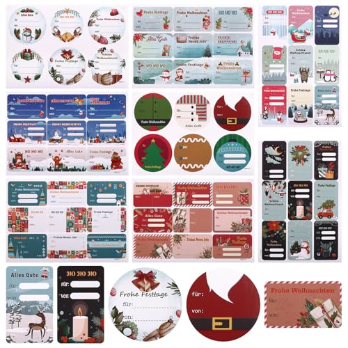 Kesote Weihnachtssticker Weihnachten Aufkleber zum Beschriften 260 PCS Sticker Selbstklebend Weihnachtsaufkleber Deutsch Geschenkverpackung Etiketten Umschlag Frohe Weihnachten Kesote Weihnachtssticker Weihnachten Aufkleber zum Beschriften 260 PCS Sticker Selbstklebend Weihnachtsaufkleber Deutsch Geschenkverpackung Etiketten Umschlag Frohe Weihnachten von Kesote
