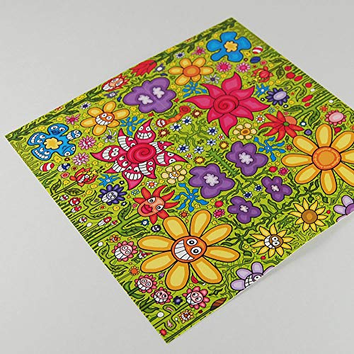 Flower Power - witzige, farbenfrohe Klappkarte des Kölner Zeichners Wolfgang Freund - inkl. weißem haftklebendem Umschlag Flower Power - witzige, farbenfrohe Klappkarte des Kölner Zeichners Wolfgang Freund - inkl. weißem haftklebendem Umschlag von Kettcards