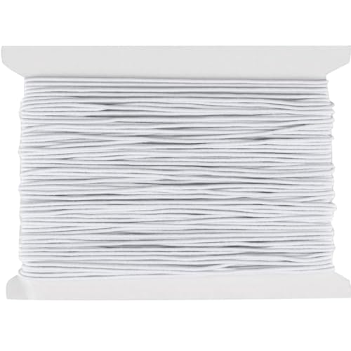 Kettion 30m Gummiband für Armbänder, 1mm Armband Schnur für Perlen, Armbänder, Halskette und DIY Schmuckherstellung Handwerk (Weiß) von Kettion