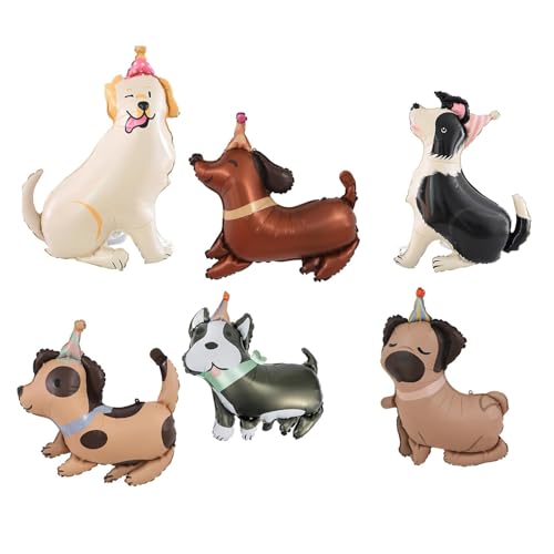 Kettion 6 Stücke Hund Folienballon Tiere, Hund Luftballons Geburtstag Deko Tiere Ballon für, geburtstag Deko Mädchen Junge, Hunde Thema Party Dekoration,Hunde Ballon Tiere für Geburtstag, Kettion 6 Stücke Hund Folienballon Tiere, Hund Luftballons Geburtstag Deko Tiere Ballon für, geburtstag Deko Mädchen Junge, Hunde Thema Party Dekoration,Hunde Ballon Tiere für Geburtstag, von Kettion
