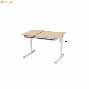 Kettler KETTLER Jugendschreibtisch 109,5x53,5-82x71,5cm weiß/buche Kettler KETTLER Jugendschreibtisch 109,5x53,5-82x71,5cm weiß/buche von Kettler