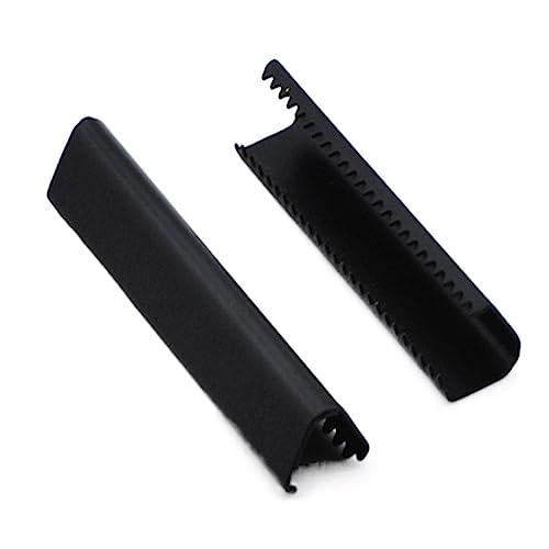 KeuLen Reißverschluss-Endclip, 10 Stück, 10–60 mm, Metall-Riemen-Endclip, Schnalle, Hosenträger, Gürtel-Endclip, Brieftasche, Lederschnalle, Kordelende, DIY-Zubehör(Black,10mm) von KeuLen