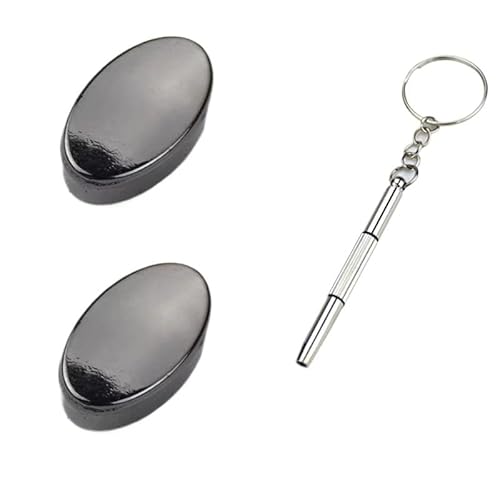 KeuLen Reißverschluss-Endclip, 2-teiliger Reißverschlussstopper und Schraubendreher aus Metall, Leder-Gepäck-Endclips zur Taschenreparatur(Dark Gray) von KeuLen