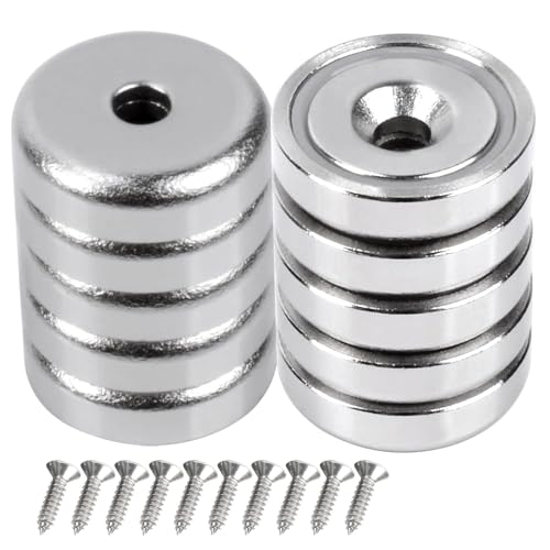 25MM Neodym Magnete mit Loch,Neodym Magnete Extra Stark 30KG Kraft, 10 Stück Magnet Stark zum Anschrauben Magnete,Senkkopf-Topfmagnet mit Schrauben Starke Magnete für Küchen Kühlschrank, Badezimmer 25MM Neodym Magnete mit Loch,Neodym Magnete Extra Stark 30KG Kraft, 10 Stück Magnet Stark zum Anschrauben Magnete,Senkkopf-Topfmagnet mit Schrauben Starke Magnete für Küchen Kühlschrank, Badezimmer von Keukenket