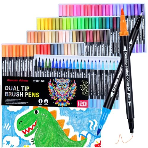 Keukenket 120 Farben Filzstifte Set, Pinselstifte Aquarell Brush Pen Set für Kinder Keukenket 120 Farben Filzstifte Set, Pinselstifte Aquarell Brush Pen Set für Kinder von Keukenket
