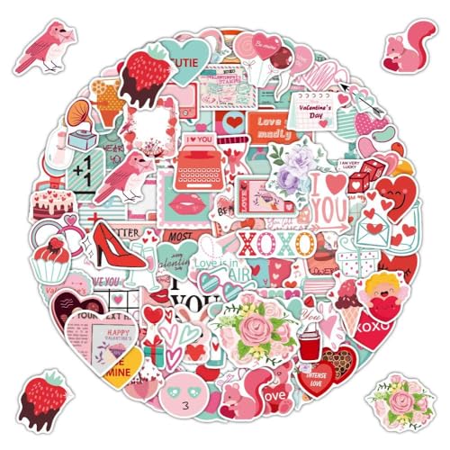 100Pcs Valentines Day Stickers, Romantische Liebe Aufkleber, Graffiti Bunte Wasserdichte Vinyl Valentinstag Ästhetische Aufkleber Für Laptop Skateboard Gitarre 100Pcs Valentines Day Stickers, Romantische Liebe Aufkleber, Graffiti Bunte Wasserdichte Vinyl Valentinstag Ästhetische Aufkleber Für Laptop Skateboard Gitarre von Keulablen