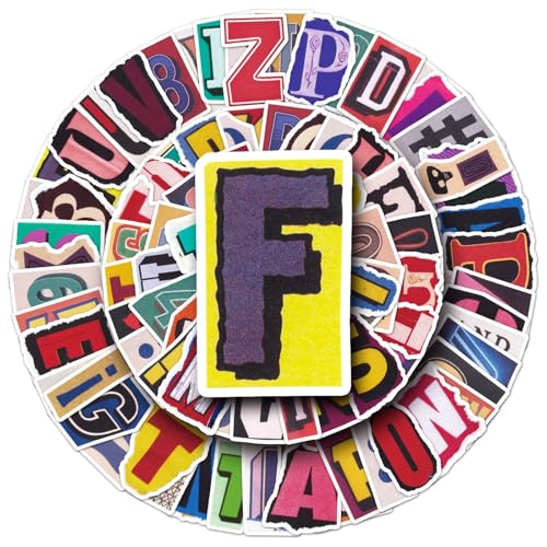 100Pcs Vintage Letter Stickers, Art Craft Letter Stickers, Graffiti Waterproof Vinyl Stickers for Car Phonec Computer Guitar Luggage Skateboard, Teens 100Pcs Vintage Letter Stickers, Art Craft Letter Stickers, Graffiti Waterproof Vinyl Stickers for Car Phonec Computer Guitar Luggage Skateboard, Teens von Keulablen