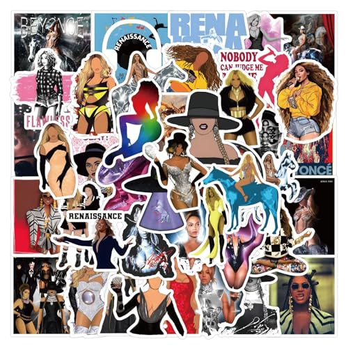 50 Stück Singer Aufkleber, Classic Character Stickers, Sänger Musikalbum Wasserdichte Aufkleber für Scrapbook Laptop Notebook Skateboard, Jugendliche und Mädchen von Keulablen