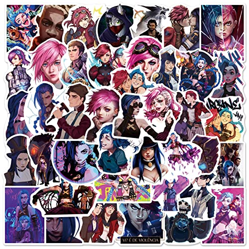 50Pcs Arcane Aufkleber, League of Legends LOL Game Aufkleber, Anime Vinyl Wasserdicht Niedliche Aufkleber für Laptops Scrapbook Skateboard, Jugendliche und Erwachsene 50Pcs Arcane Aufkleber, League of Legends LOL Game Aufkleber, Anime Vinyl Wasserdicht Niedliche Aufkleber für Laptops Scrapbook Skateboard, Jugendliche und Erwachsene von Keulablen
