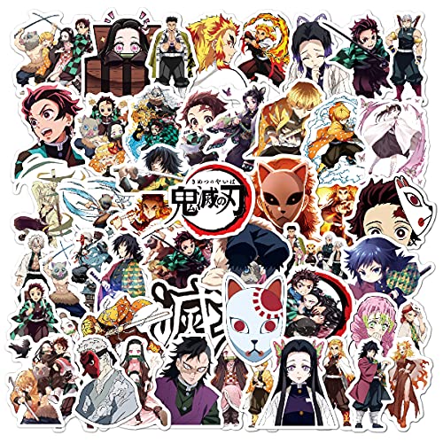 Demon Slayer Aufkleber, 50pcs Japanische Anime Aufkleber, Graffiti Bunte Wasserdichte Vinyl Ästhetische Aufkleber Für Laptop Skateboard Gitarre, Jugendliche und Jungen von Keulablen
