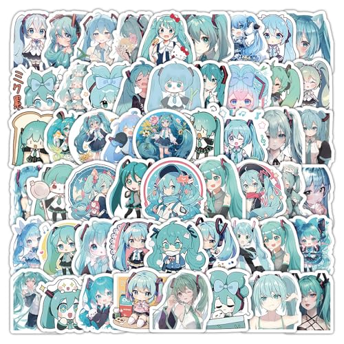 Hatsune Miku-Aufkleber, japanische Anime-Aufkleber, Graffiti, wasserdichte Vinyl-Aufkleber für Auto, Phonec, Computer, Gitarre, Gepäck, Skateboard, Teenager, 100 Stück Hatsune Miku-Aufkleber, japanische Anime-Aufkleber, Graffiti, wasserdichte Vinyl-Aufkleber für Auto, Phonec, Computer, Gitarre, Gepäck, Skateboard, Teenager, 100 Stück von Keulablen