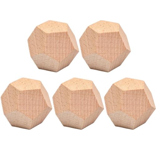 5 Stück Massive, Leere Holzwürfel, Spielwürfel, Blanko, 30 Mm, 12 Seiten, Skulptur, Digitale 1–12 Würfel Für Club, Party, Familie 5 Stück Massive, Leere Holzwürfel, Spielwürfel, Blanko, 30 Mm, 12 Seiten, Skulptur, Digitale 1–12 Würfel Für Club, Party, Familie von Keuyeo