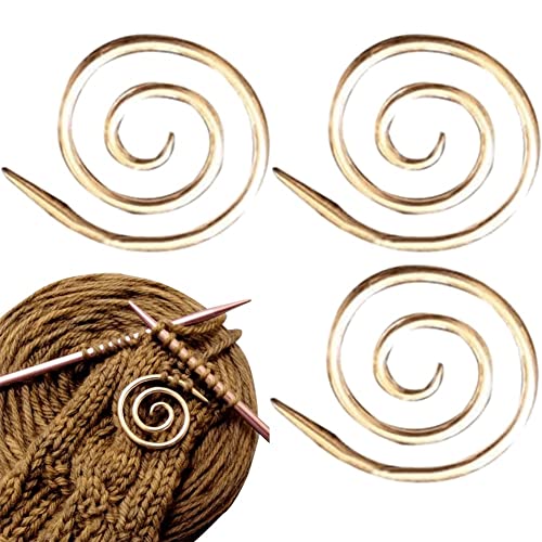 Keuyeo 3 Stück Spiralkabel-stricknadeln, Metall-rundstricknadeln, Kabelnadeln, Handgefertigtes Schalnadel-garn-näh-strickwerkzeug Keuyeo 3 Stück Spiralkabel-stricknadeln, Metall-rundstricknadeln, Kabelnadeln, Handgefertigtes Schalnadel-garn-näh-strickwerkzeug von Keuyeo