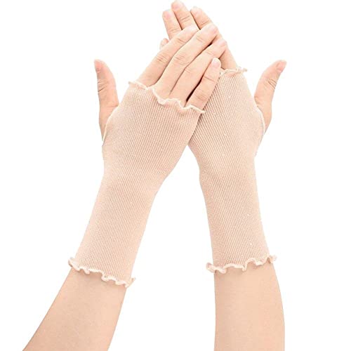 Keuyeo Fingerlose Damen-Handschuhe Aus Netzstoff, Sommer-fahrhandschuhe, Anti-uv-Sonnenschutz, Elegante Damen-halbfinger-fischnetz-Handschuhe, Netz-fäustlinge von Keuyeo