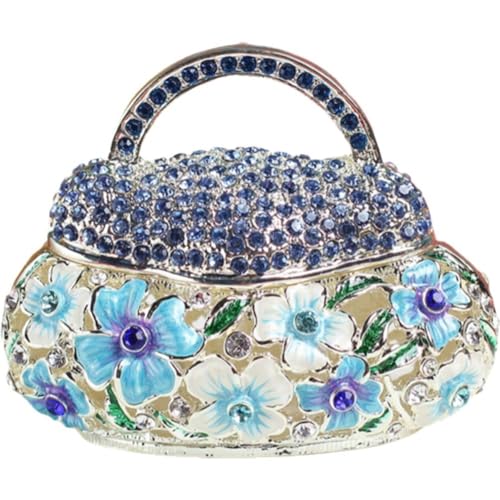 Vintage Metall Kleine Schmuckschatulle Blumenkorb Schmuckkästchen Kleine Schmuckaufbewahrungsbox Emaille Schmuck Organizer Retro Schmuckstück Organizer Für Ringe Ohrringe Halskette von Keuyeo