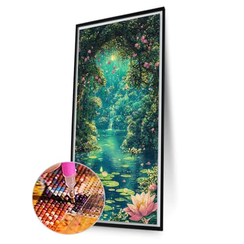 Kexpery Kit Diamant Kit DIY Runde Lotus Naturdekoration 40x70 cm Kreative Kunst Kexpery Kit Diamant Kit DIY Runde Lotus Naturdekoration 40x70 cm Kreative Kunst von Kexpery