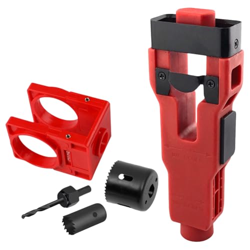 Kexpery Komplettes Werkzeug zur Installation Holzschloss 1-3/8 bis 1-3/4 Zoll, Leitfaden-Skiero-Cloche und Bohrungen präzis von Kexpery