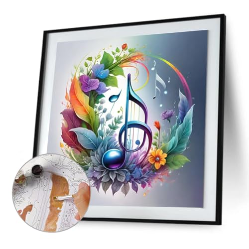Kexpery Malen-nach-Zahlen-Set, Leinwand, DIY, Ölgemälde, Bild, Musik, Wanddekoration, 20 x 20 cm, für Zuhause Kexpery Malen-nach-Zahlen-Set, Leinwand, DIY, Ölgemälde, Bild, Musik, Wanddekoration, 20 x 20 cm, für Zuhause von Kexpery