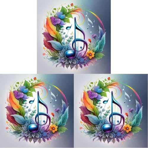 Kexpery Malen-nach-Zahlen-Set, Leinwand, DIY, Ölgemälde, Bild, Musik, Wanddekoration, 20 x 20 cm, für Zuhause Kexpery Malen-nach-Zahlen-Set, Leinwand, DIY, Ölgemälde, Bild, Musik, Wanddekoration, 20 x 20 cm, für Zuhause von Kexpery