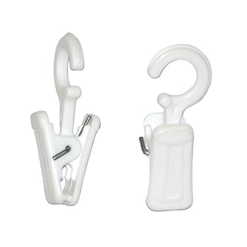 Gardinenrollen Gardinenröllchen Gardinenhaken (20 Vorhang Clips) von KeyMet