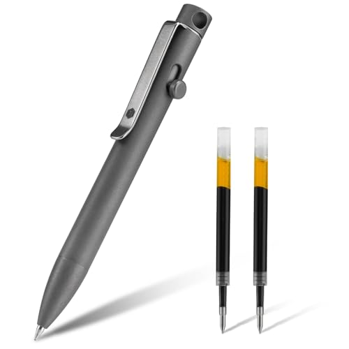 KeyUnity KP03SW Kugelschreiber mit Clip, EDC-Taschenstift aus Titanlegierung, einziehbarer Kugelschreiber aus Metall für den täglichen Gebrauch von KeyUnity
